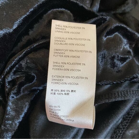 Free People Kat Dress Black Crushed Velvet Medium - Picture 8 of 16